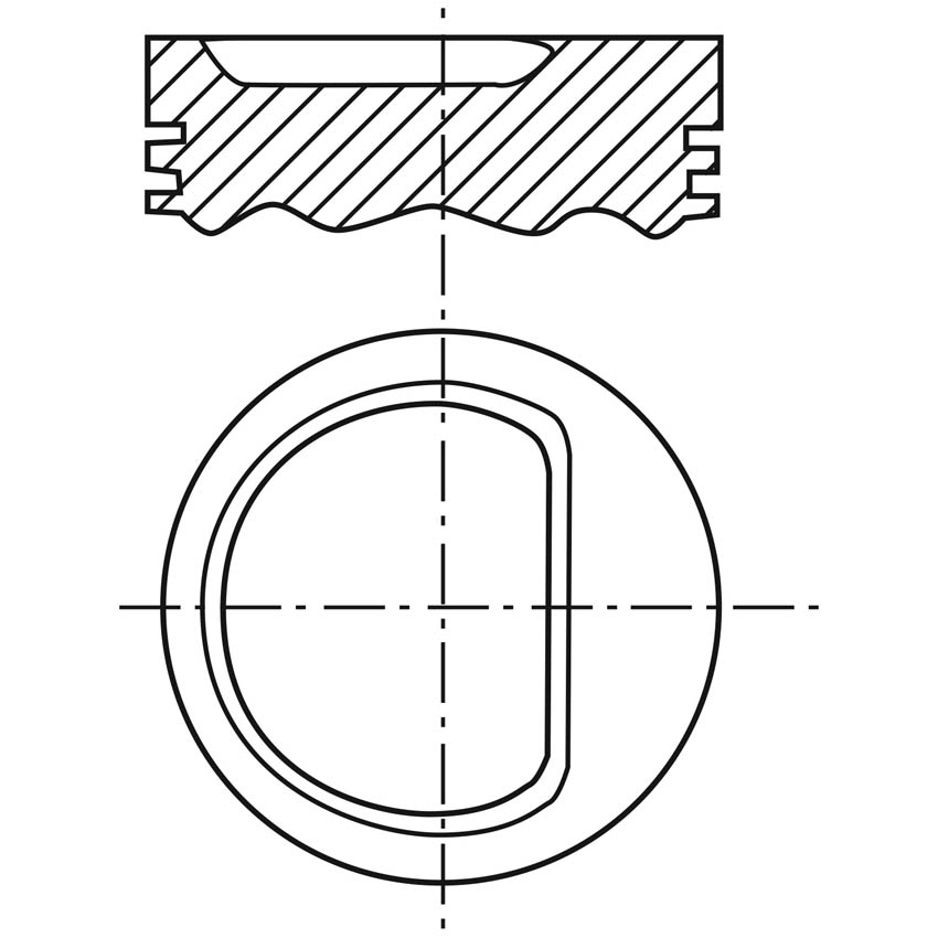 Piston para motor a gasolina Vehyco P242R2 STD