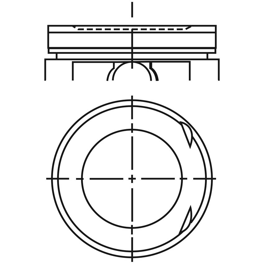VE-P2500N1 075 — Piston para motor a gasolina Vehyco P2500N1 075