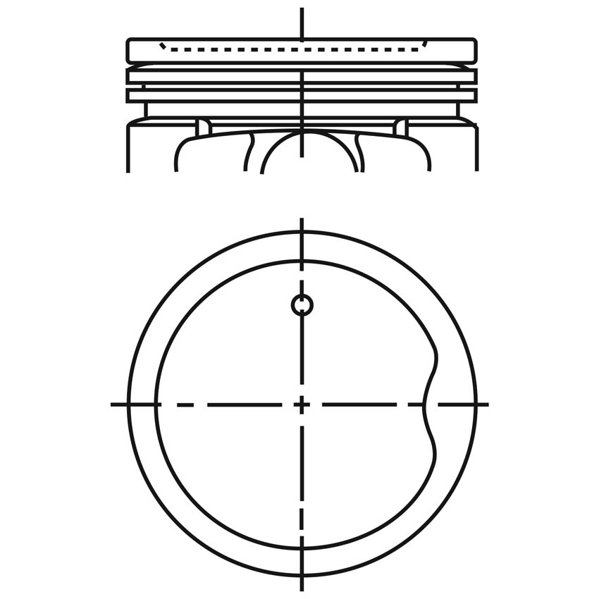 VE-P2700T 075 — Piston para motor a gasolina Vehyco P2700T 075