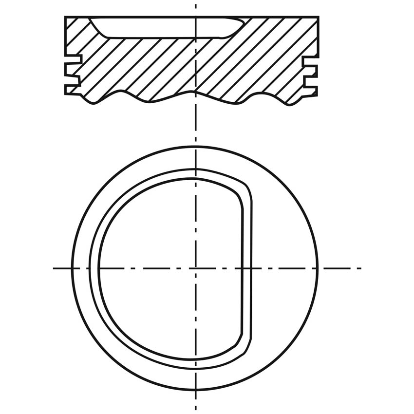 VE-P292CHI 030 — Piston para motor a gasolina Vehyco P292CHI 030