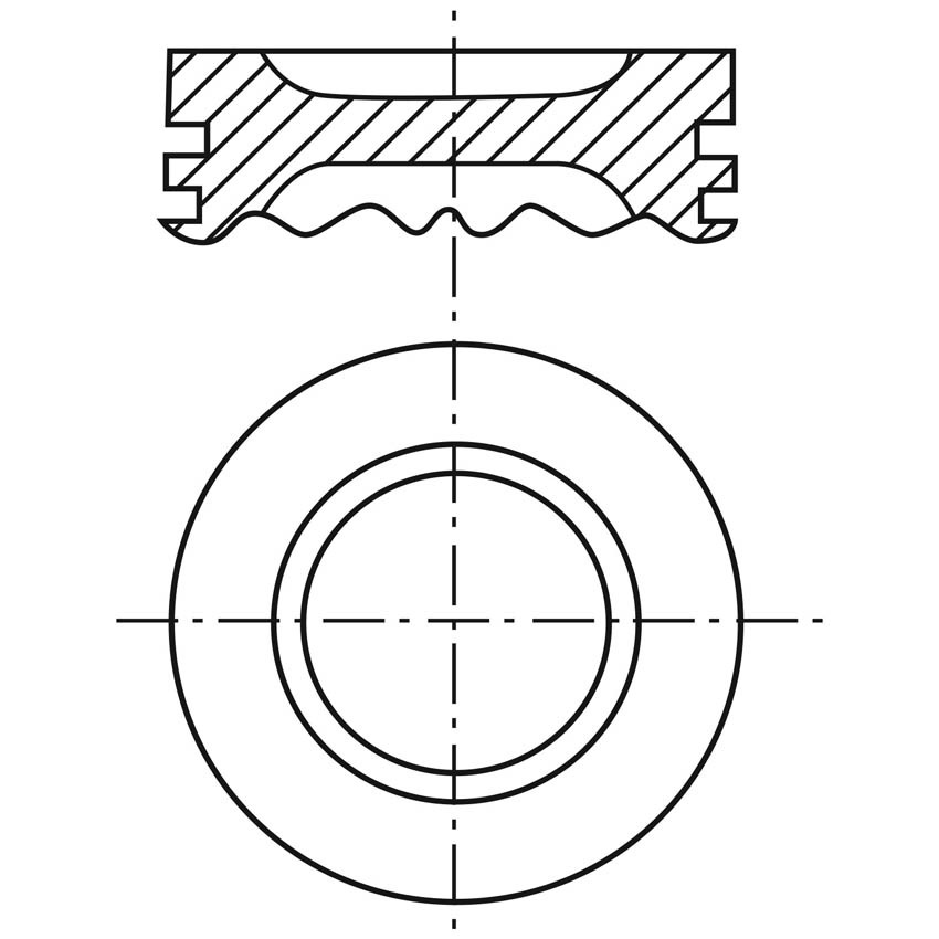VE-P305CHI 040 — Piston para motor a gasolina Vehyco P305CHI 040
