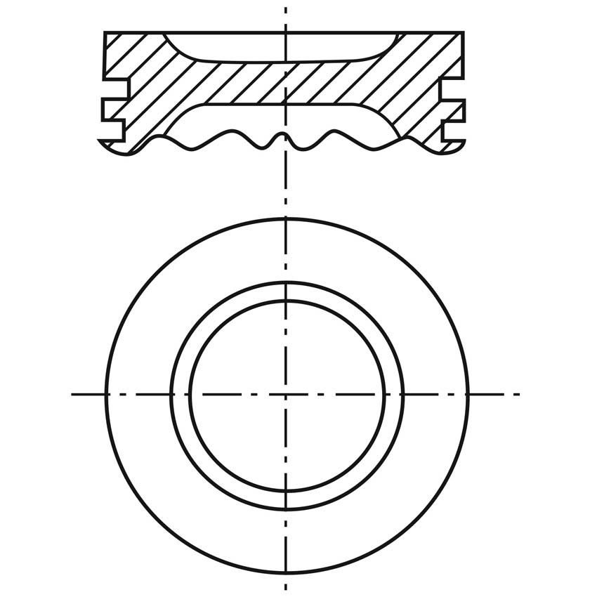 VE-P325CH 050 — Piston para motor a gasolina Vehyco P325CH 050