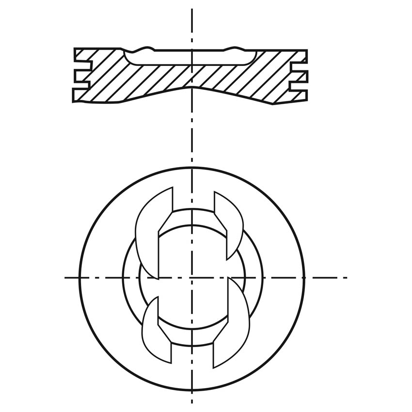 VE-P335F 030 — Piston para motor a gasolina Vehyco P335F 030