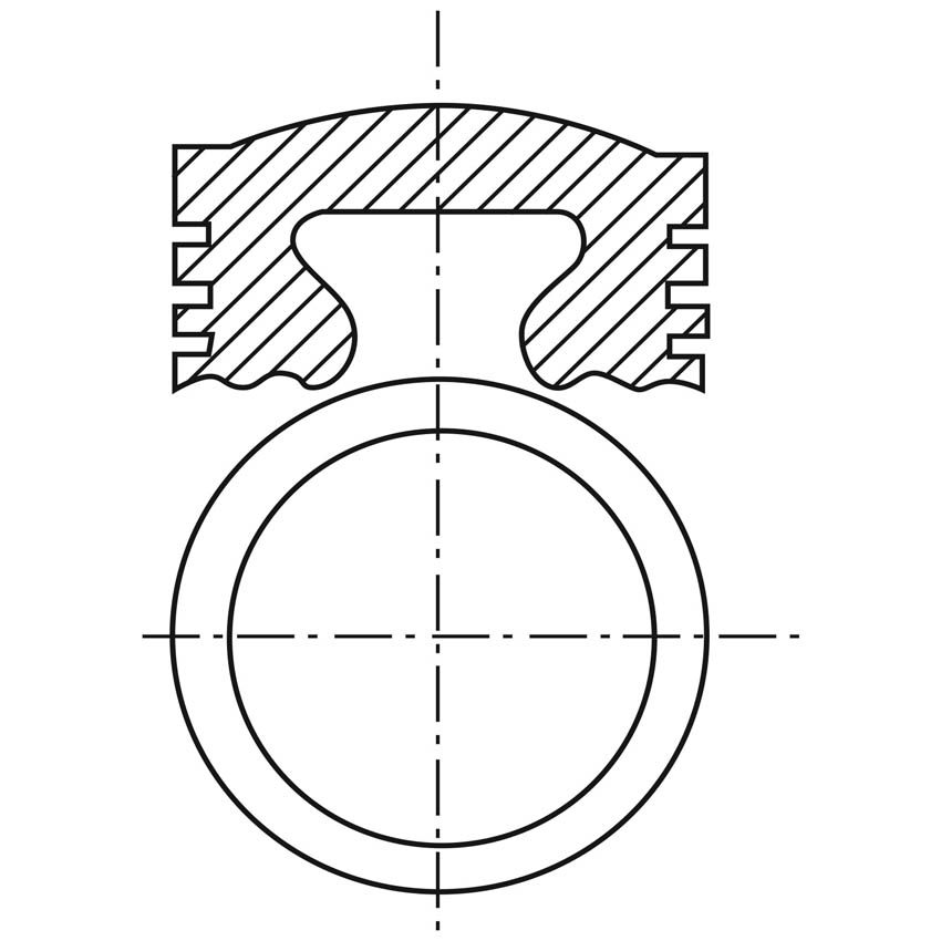 VE-P345D STD — Piston para motor a gasolina Vehyco P345D STD