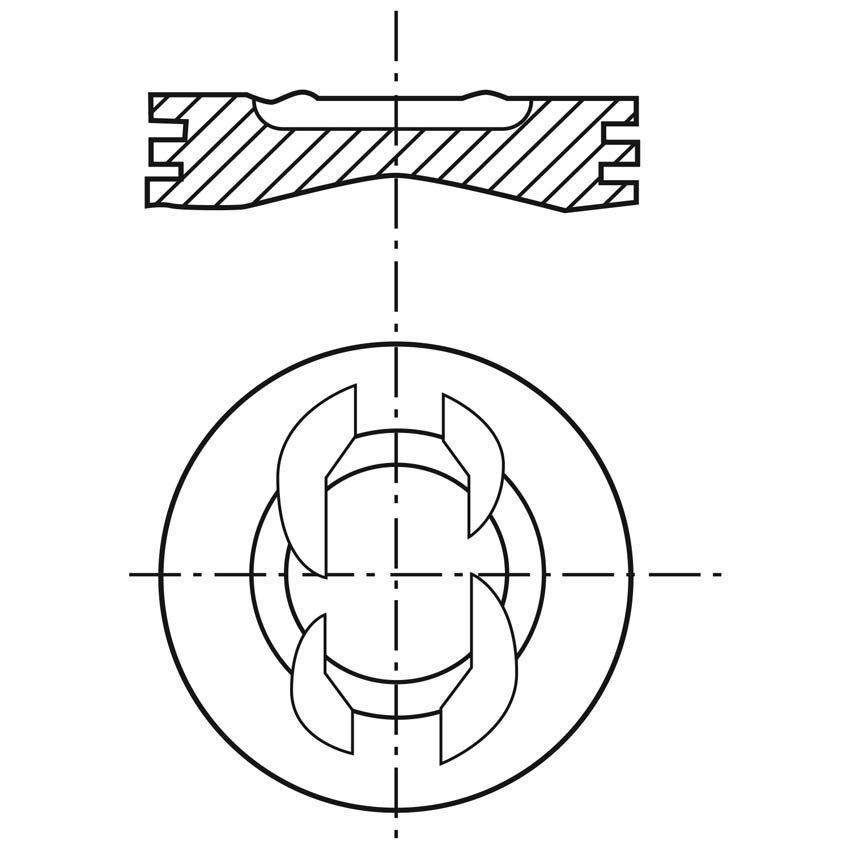 VE-P350CH5 STD — Piston para motor a gasolina Vehyco P350CH5 STD