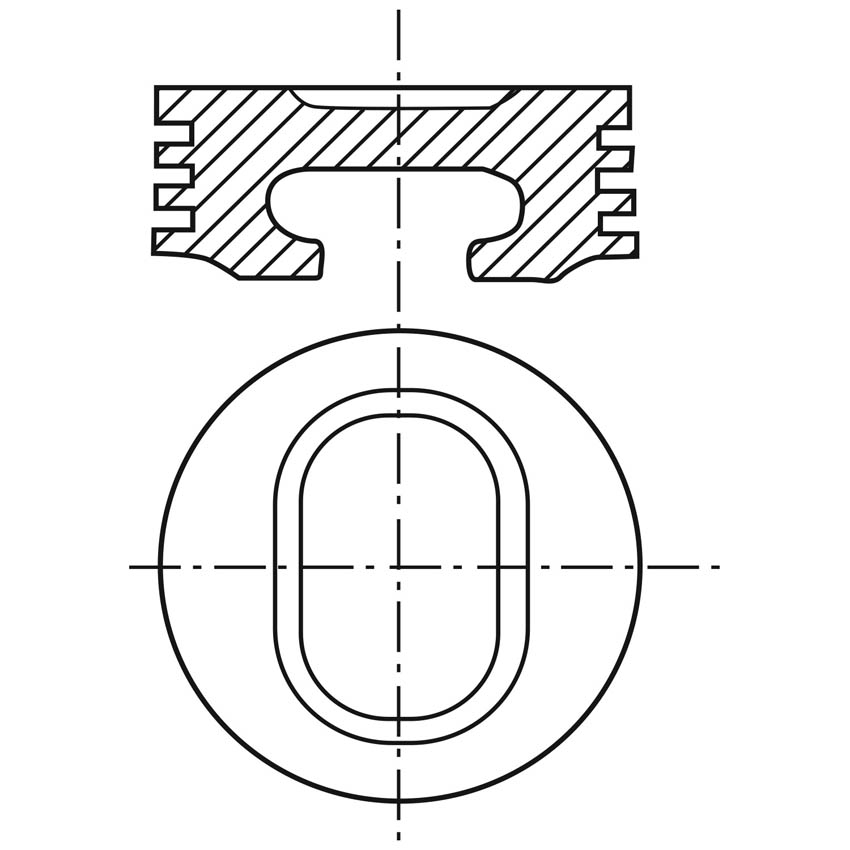 VE-P360D2 STD — Piston para motor a gasolina Vehyco P360D2 STD