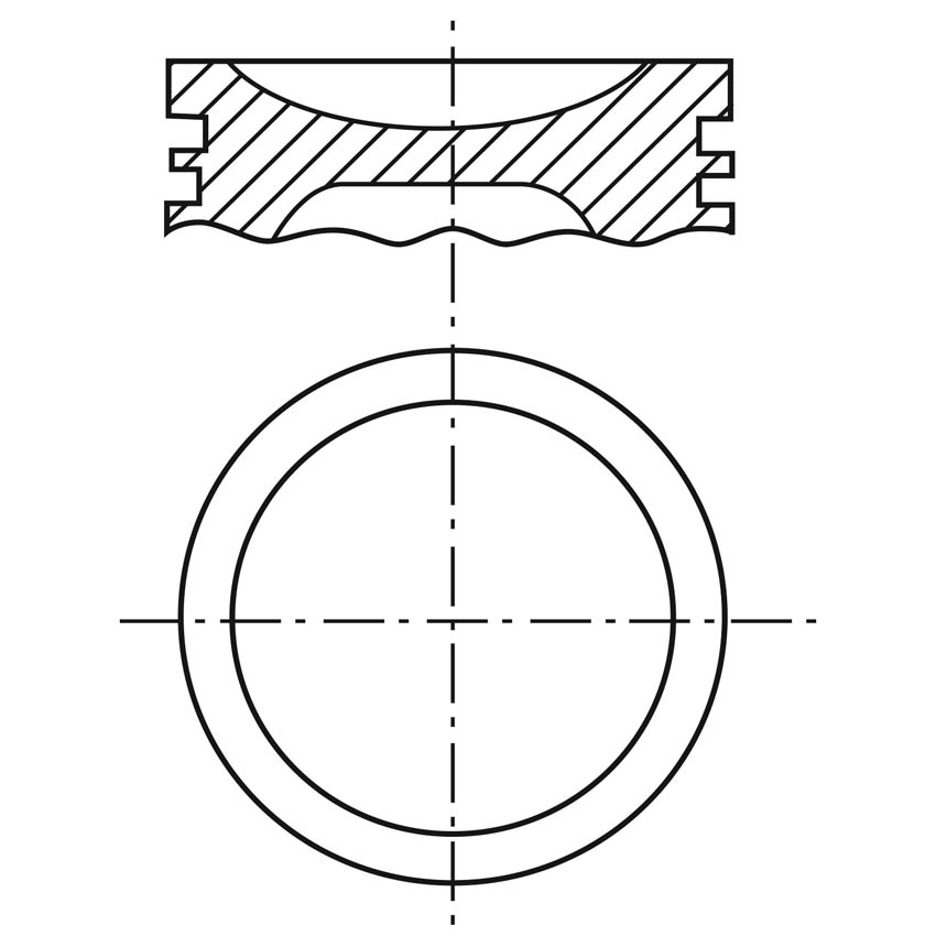 VE-P3800F1 STD — Piston para motor a gasolina Vehyco P3800F1 STD