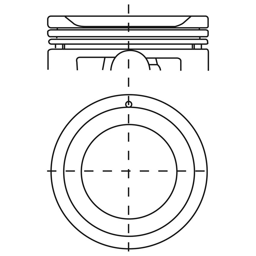 VE-P4000F 050 — Piston para motor a gasolina Vehyco P4000F 050