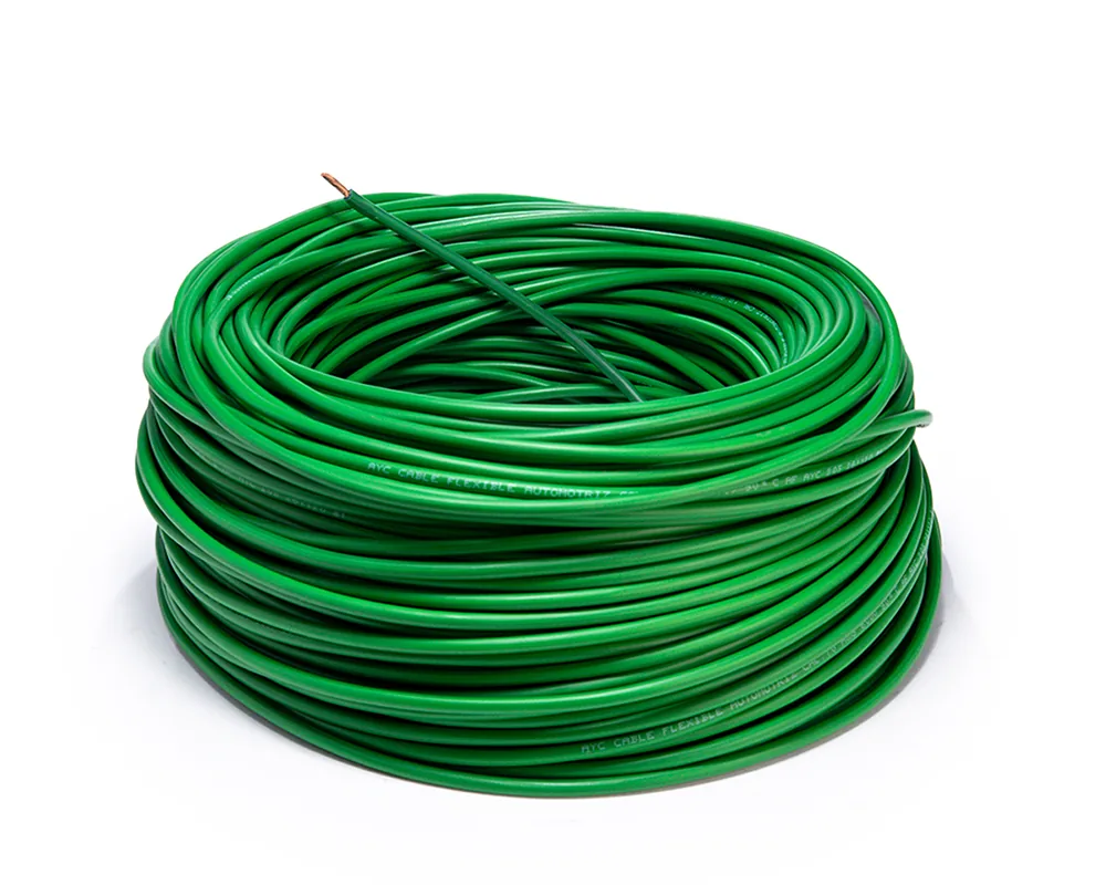 Cable flexible automotriz para instalación calibre 10" verde 100... AYC 13140