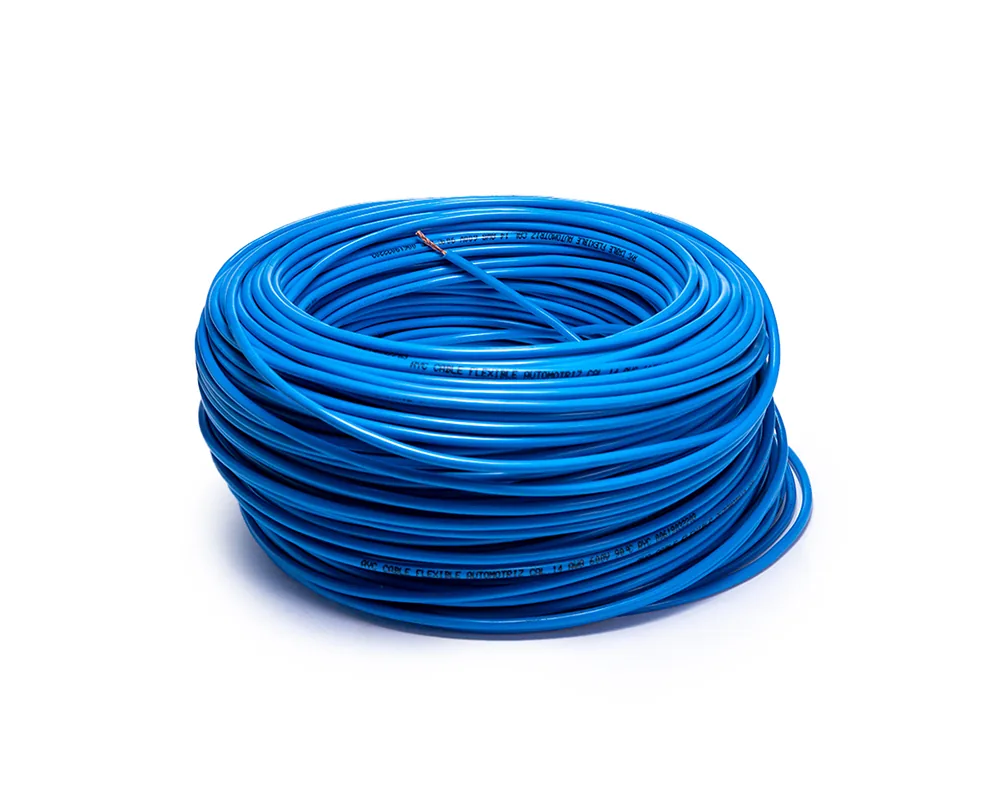 Cable flexible automotriz para instalación calibre 14" azul 100 metros AYC 13155