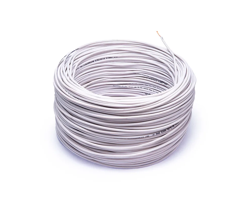 AY-13164 — Cable flexible automotriz para instalación calibre 18" blanco 100... AYC 13164