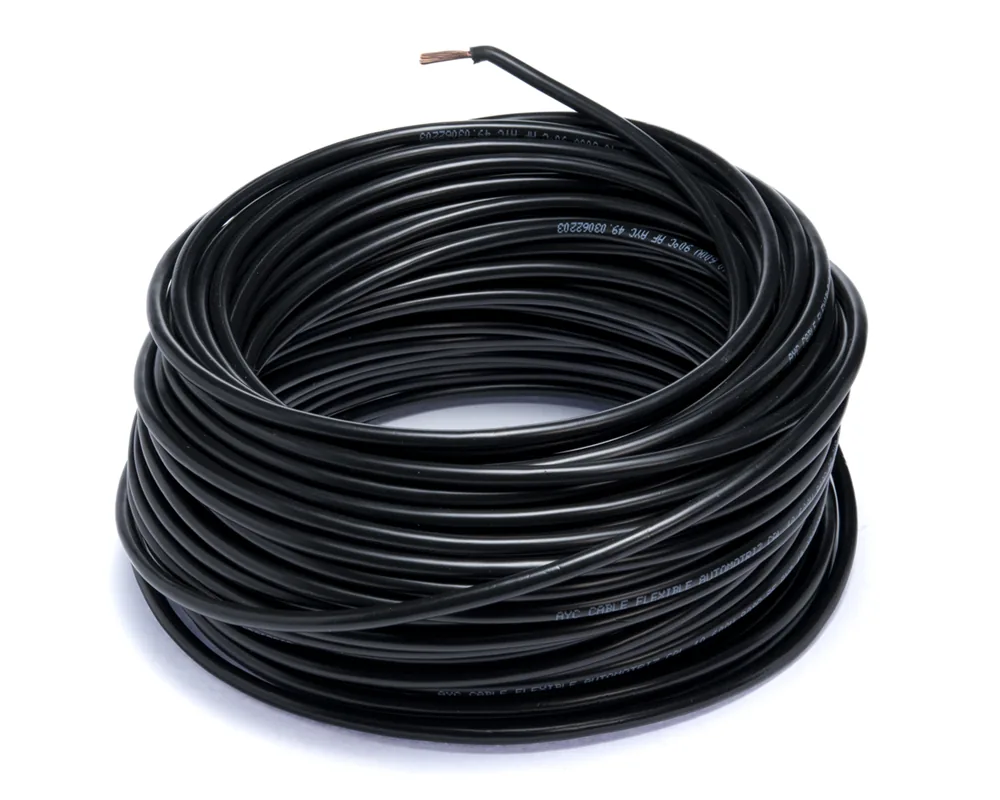 Cable flexible automotriz para instalación calibre 10" negro 30 metros AYC 13172