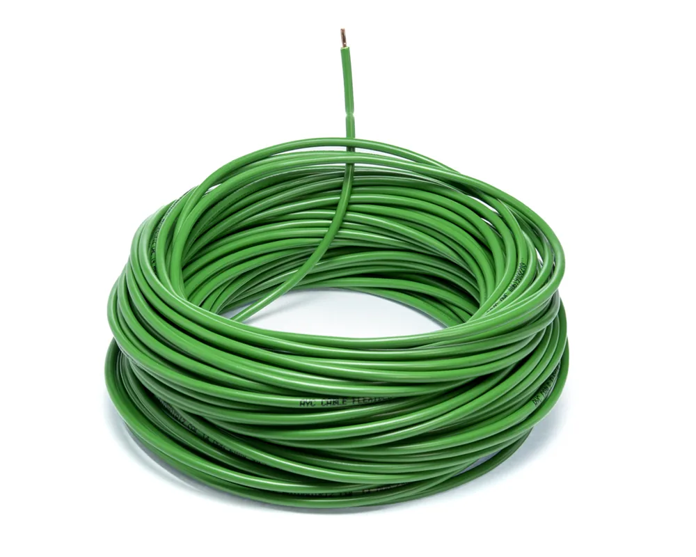 Cable flexible automotriz para instalación calibre 14" verde 30 metros AYC 13189
