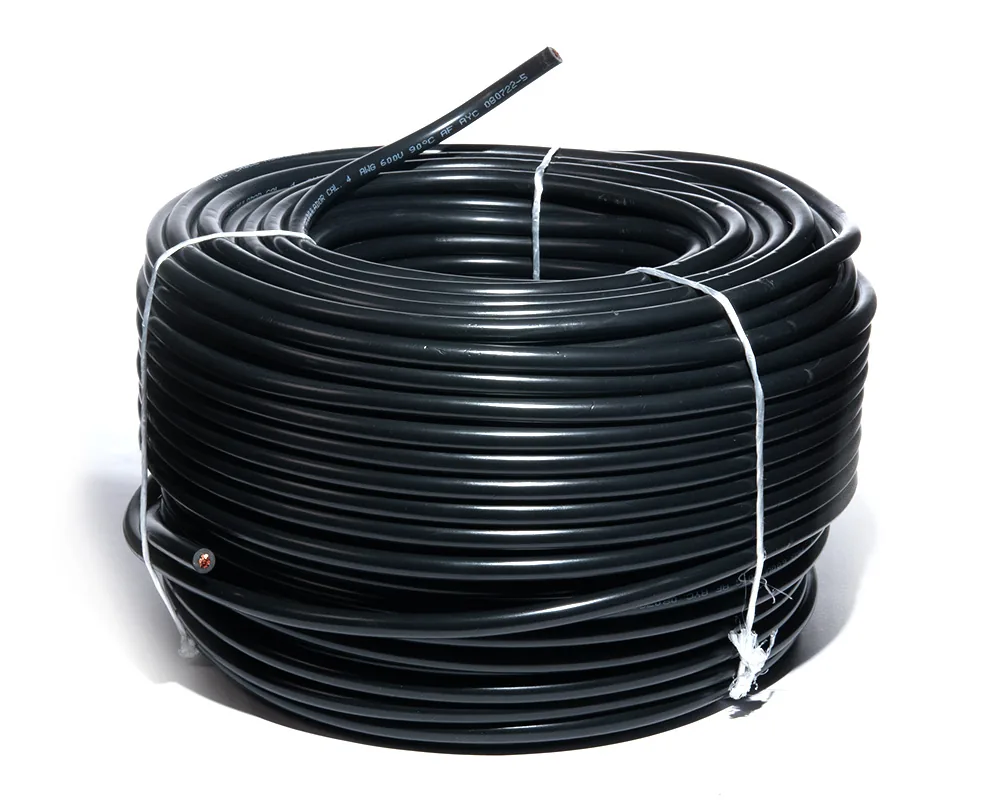 Cable para acumulador automotriz calibre 4 negro 100 metros AYC 49513C
