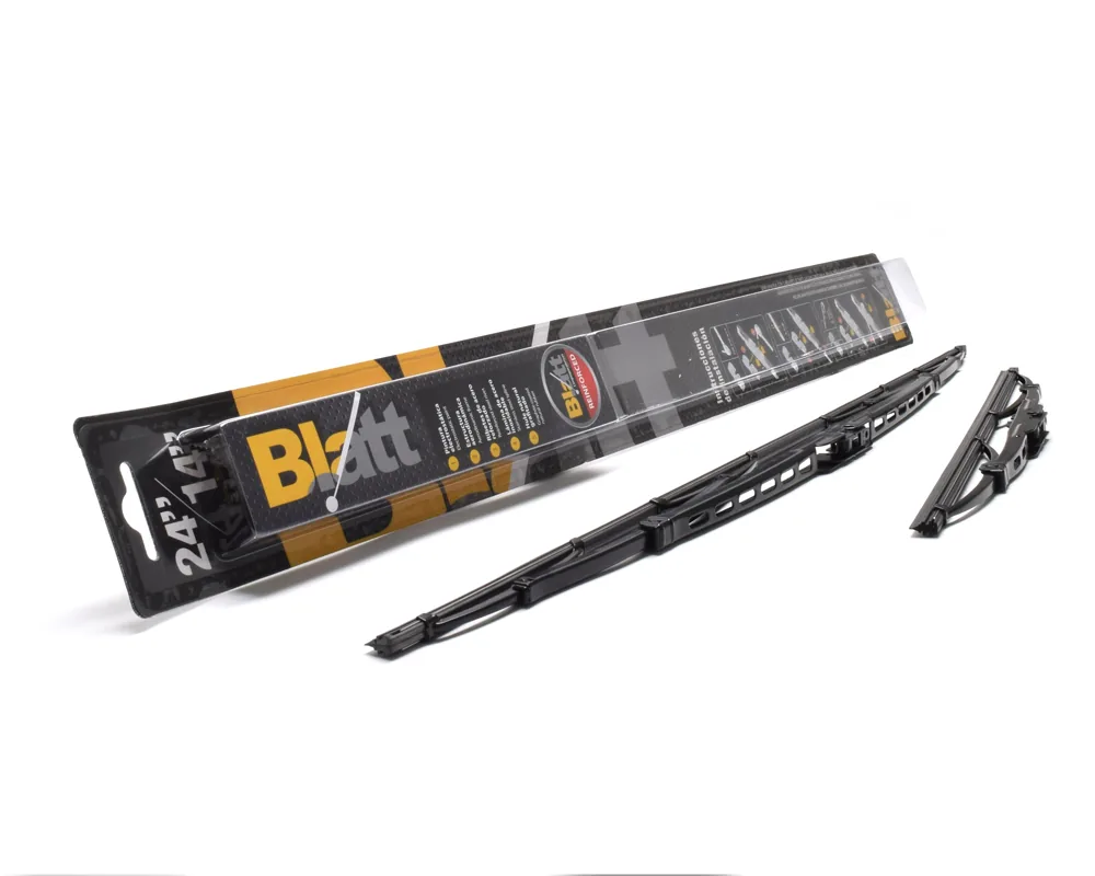 BL-43347C — Pluma Limpiaparabrisas Blatt Metal Hule Natural 24/14 Blíster 2 Piezas BLATT 43347C