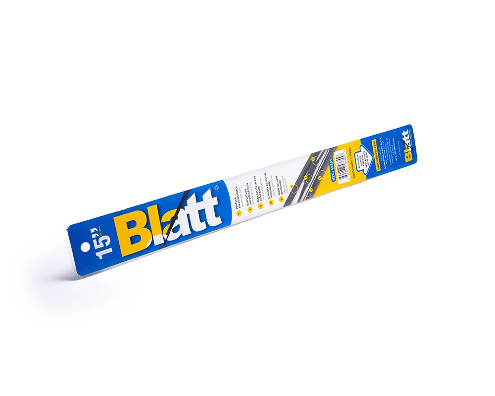 BL-43355C — Pluma Limpiaparabrisas Blatt Metal Hule Natural 15" Blíster 1 Pieza BLATT 43355C