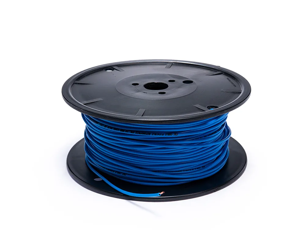 CD-05760 — Cable flexible automotriz para instalación calibre 18" azul carrete... CDC 05760