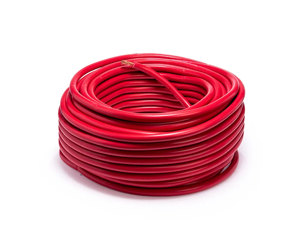 Cable para acumulador automotriz calibre 8" rojo rollo 25 metros CDC 05852