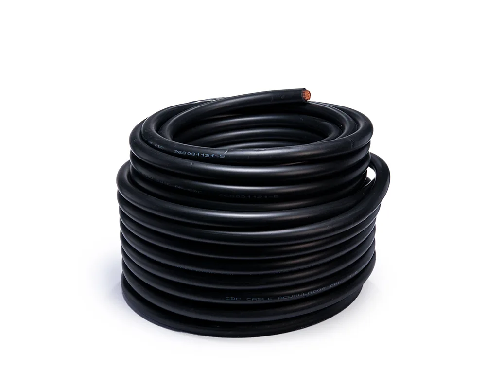 Cable para acumulador automotriz calibre 1/0 negro 25 metros CDC 05866