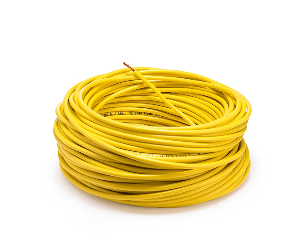 Cable flexible automotriz para instalación calibre 12" amarillo 30... CDC 09986