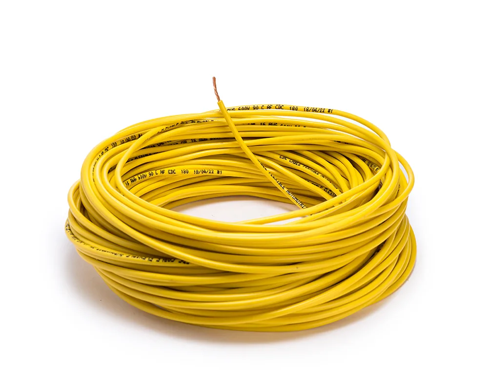 Cable flexible automotriz para instalación calibre 16" amarillo 30... CDC 10006