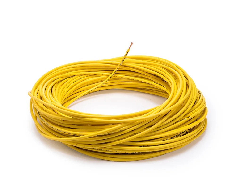 Cable flexible automotriz para instalación calibre 18" amarillo 30... CDC 10016