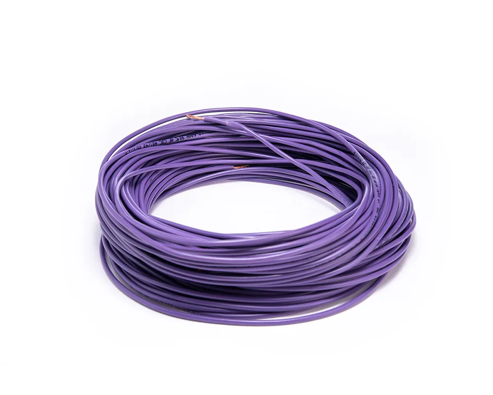 Cable flexible automotriz para instalación calibre 18" morado 30... CDC 10021