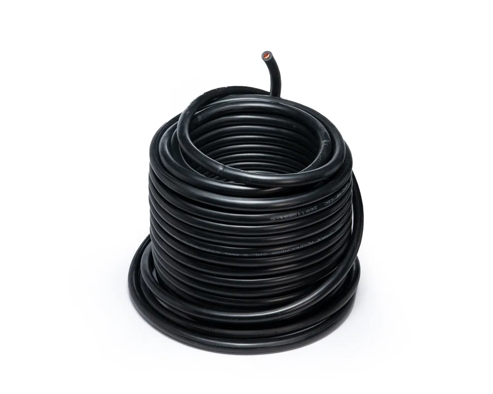 Cable para acumulador automotriz calibre 2 negro 25 metros CDC 43426C
