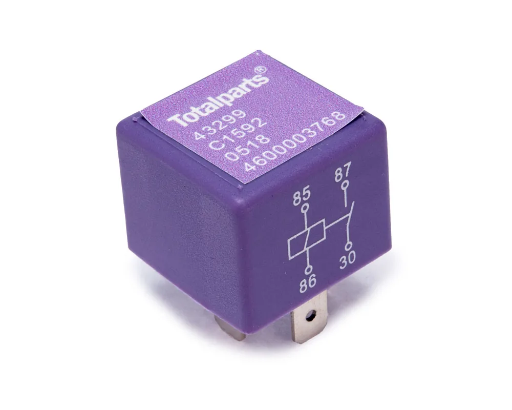 Relevador Universal 4 Terminales Normalmente Abierto (Color Morado) TOTAL PARTS 43299